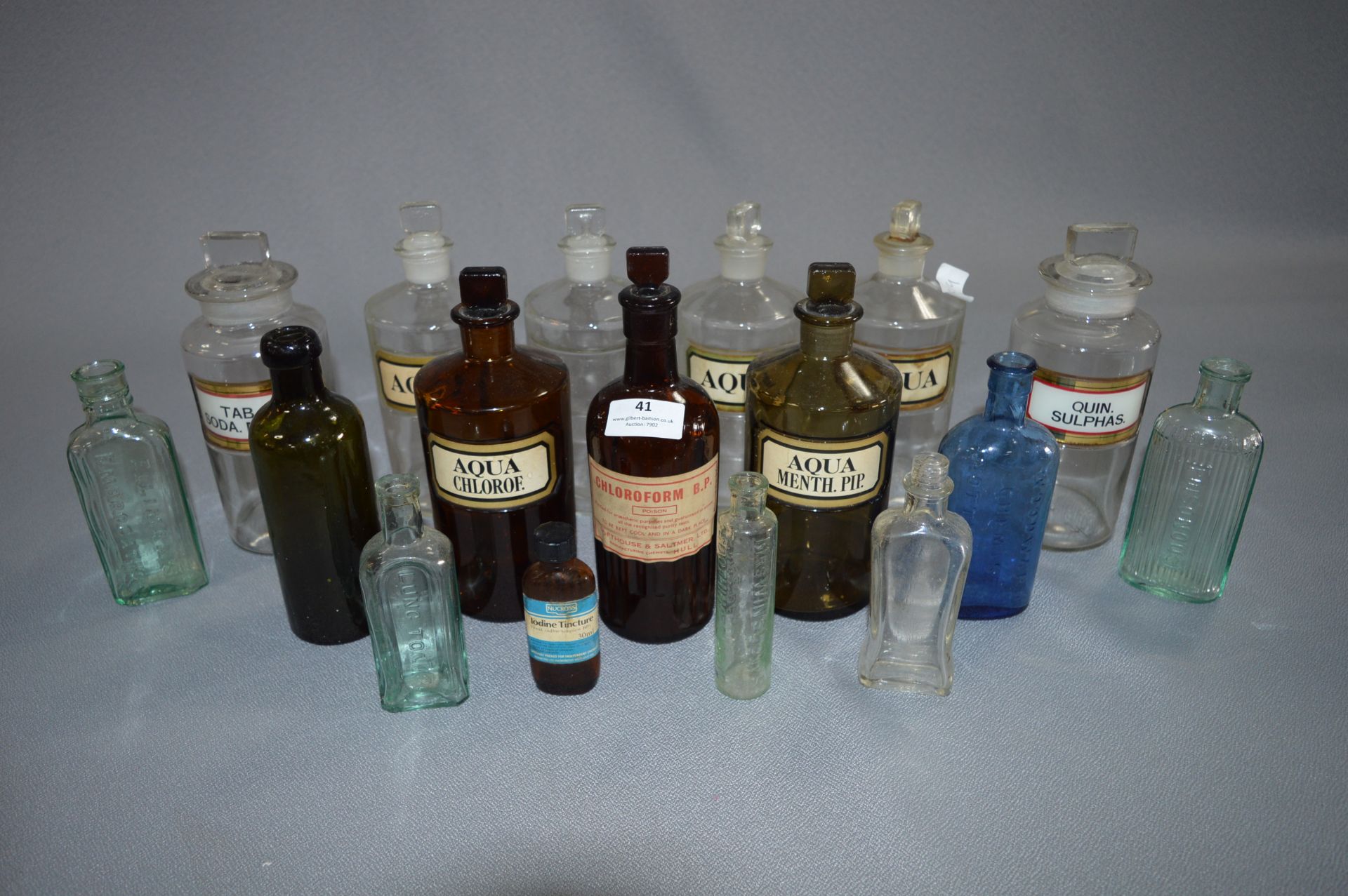 Collection of Chemist's Bottles (Some with Labels