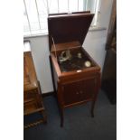 Mahogany Cased Wind Up Gramophone (Missing Turn Ta