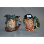 Two Large Royal Doulton Toby Jugs - Rip Van Winkle