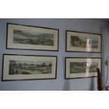 Set of Four Framed Coloured Prints - Grouse, Partr