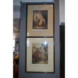 Pair of Framed Coloured Prints Singed Jackson Stod