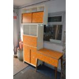 1950's Larder Unit, Wall Cupboard and Formica Tabl