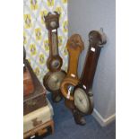 Three Wall Mounted Banjo Barometers