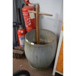 Galvanised Dolly Tub and Dolly Stick
