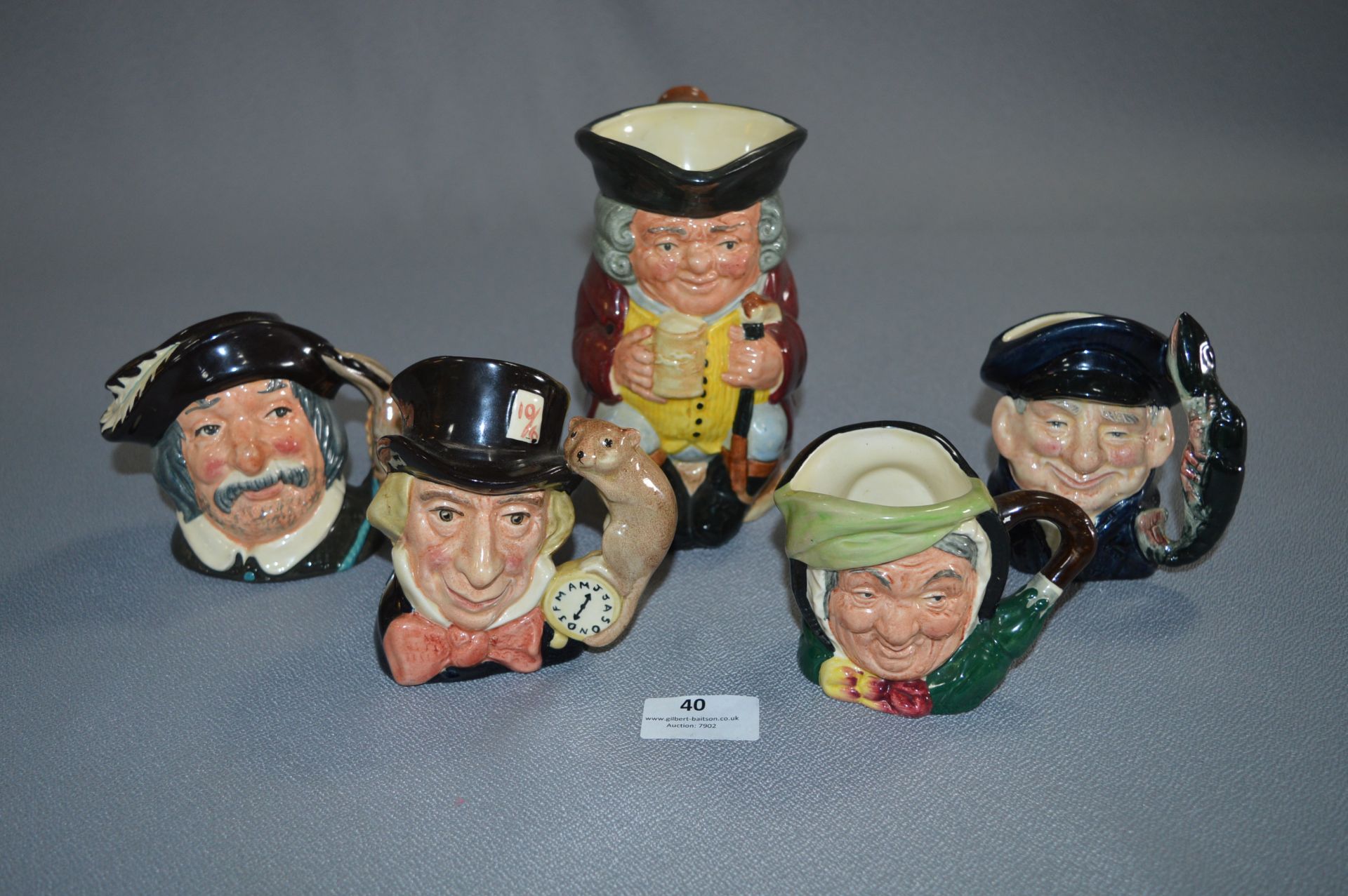 Five Royal Doulton Toby Jugs