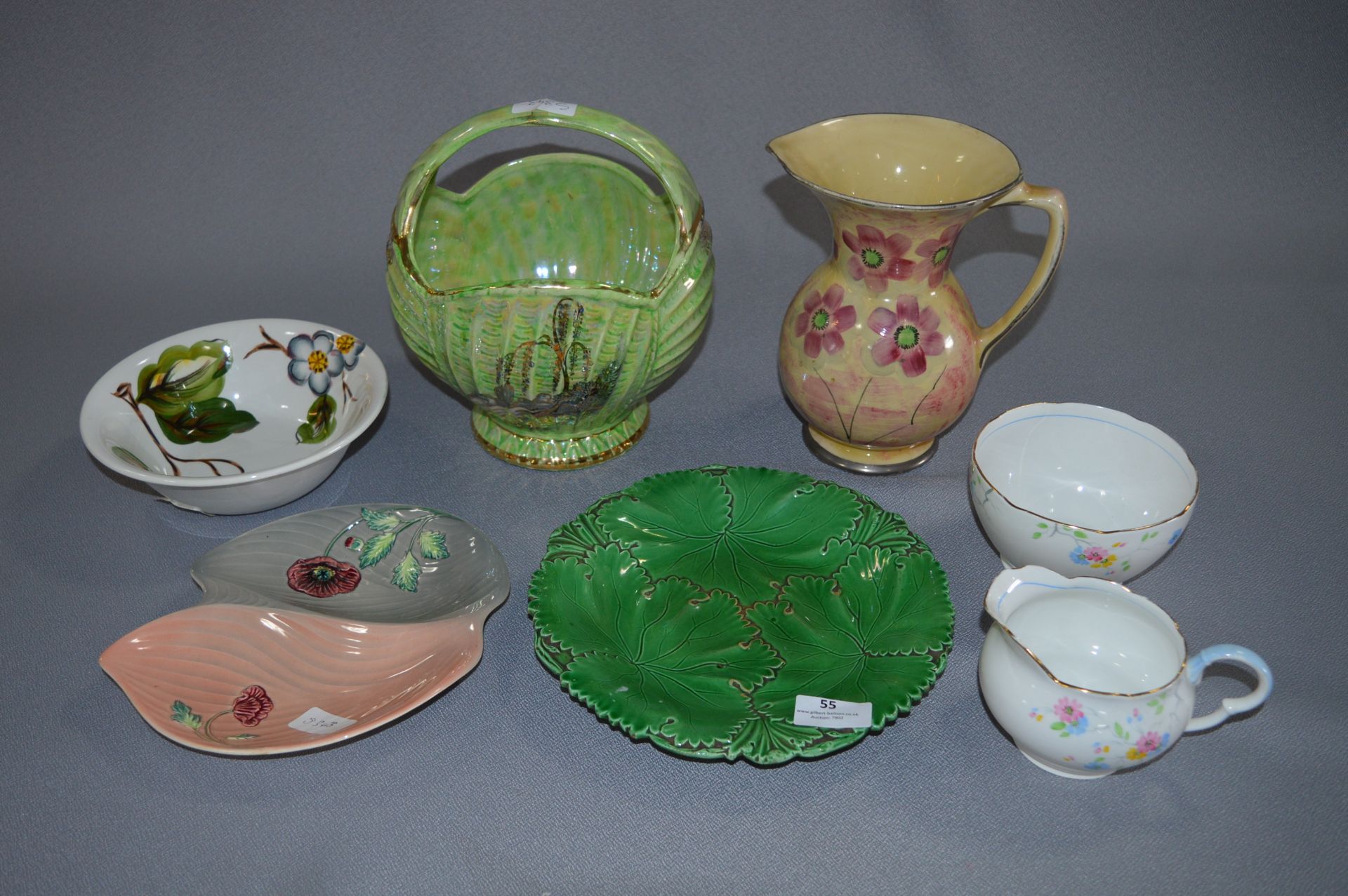 Arthur Wood Jug, Basket, Radford Bowl, Leaf Plate and a Shawter Dish etc.