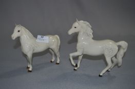 Pair of Beswick Figurines - Dapple Grey Horses