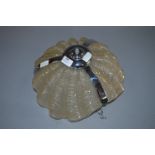 Art Deco Glass Shell Ceiling Light