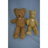 Two Plush Fur Teddy Bears