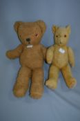 Two Plush Fur Teddy Bears