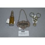 Decanter Label "Port", Cigar Scissors and a Novelt