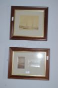 Two Framed Victorian Photo Prints - Victorian Ship
