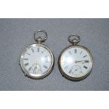 Two Silver Cased pocket Watches