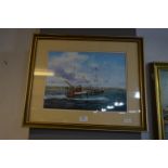 Framed Acrylic & Oil Painting - Ocean Harvest BH46