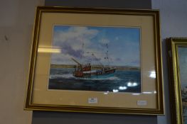 Framed Acrylic & Oil Painting - Ocean Harvest BH46