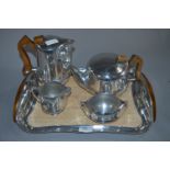 Five Piece Picquot Ware Tea & Coffee Set