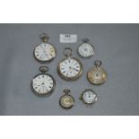Collection of Silver and Plated Pocket Watches