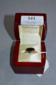 Gents 9cT Gold Signet Ring with Black Stone - Appr