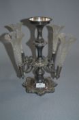 Silver Plated Four Flute Epergne