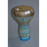 Painted Pottery African Drum