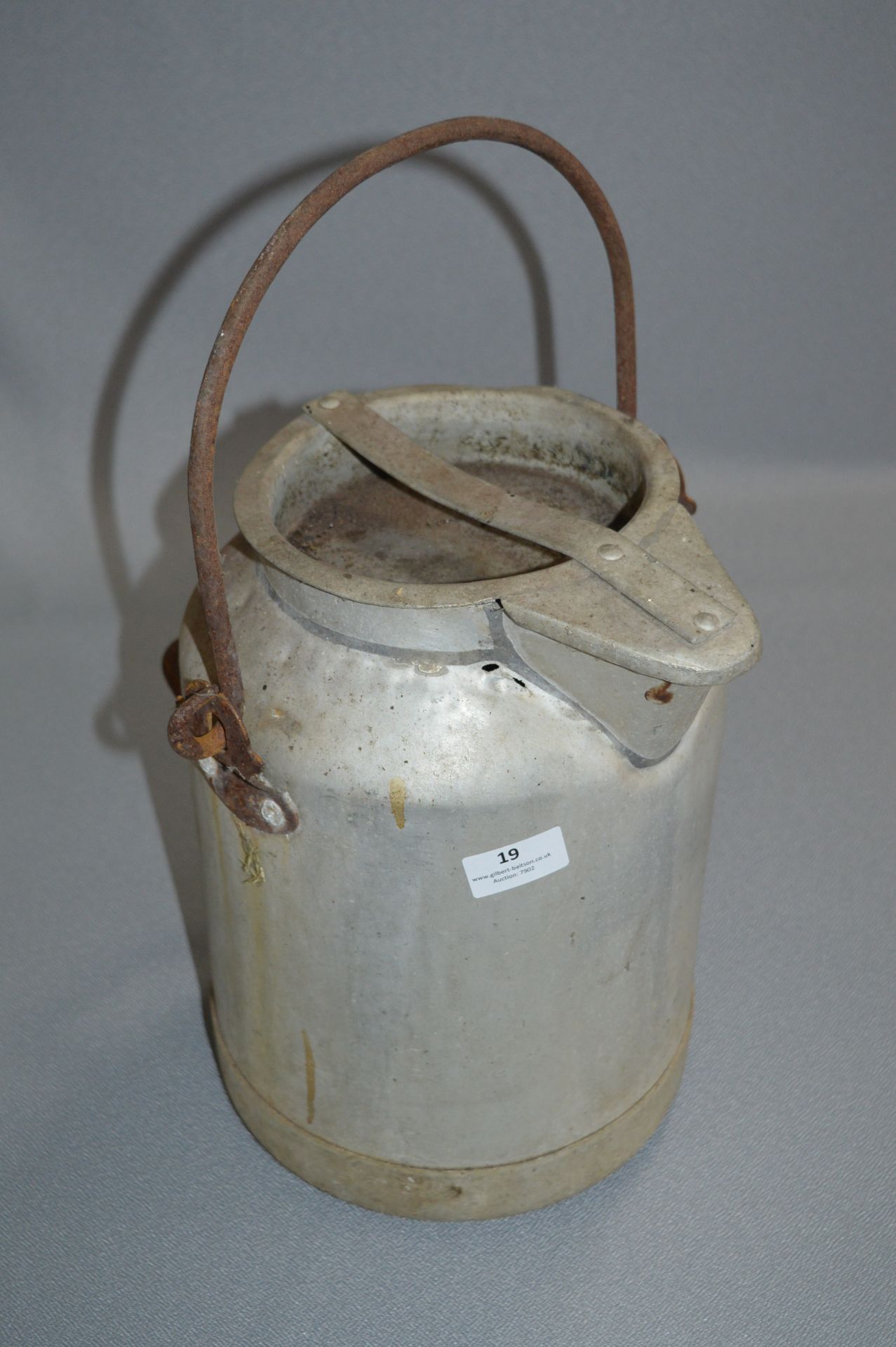 Galvanised Metal Milk Churn