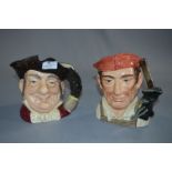 Two Royal Doulton Toby Jugs - Mien Host and Blacks
