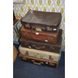Five Vintage Suitcase