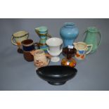 Art Deco and Other Pottery Jugs and Vases
