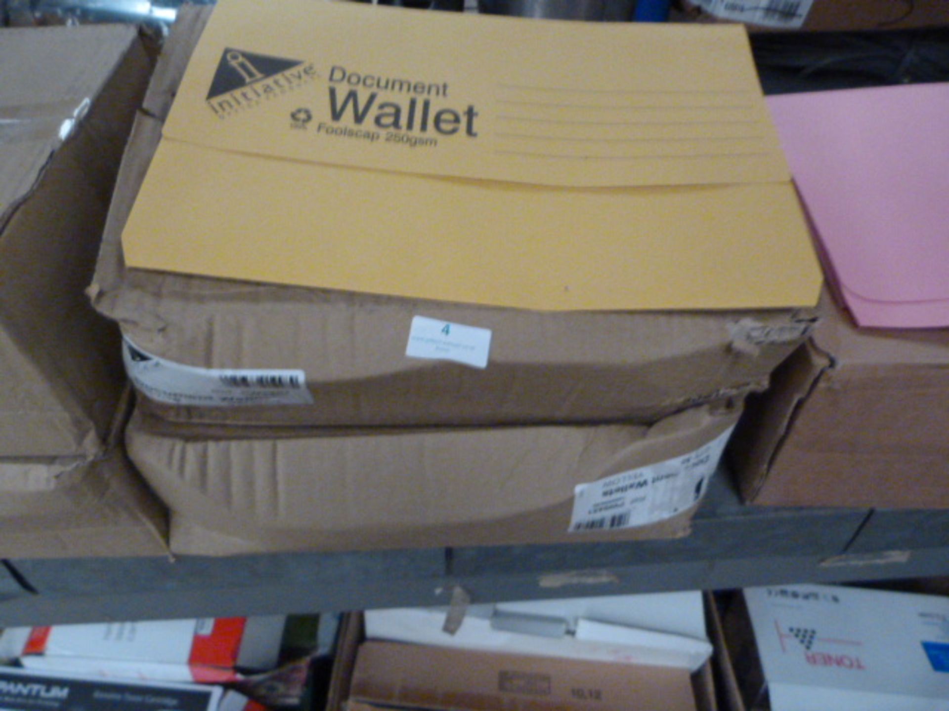 *Two Boxes Containing 50 Document Wallets (Yellow)