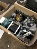 *Box of Assorted CCTV Components; Dome & Disk Came