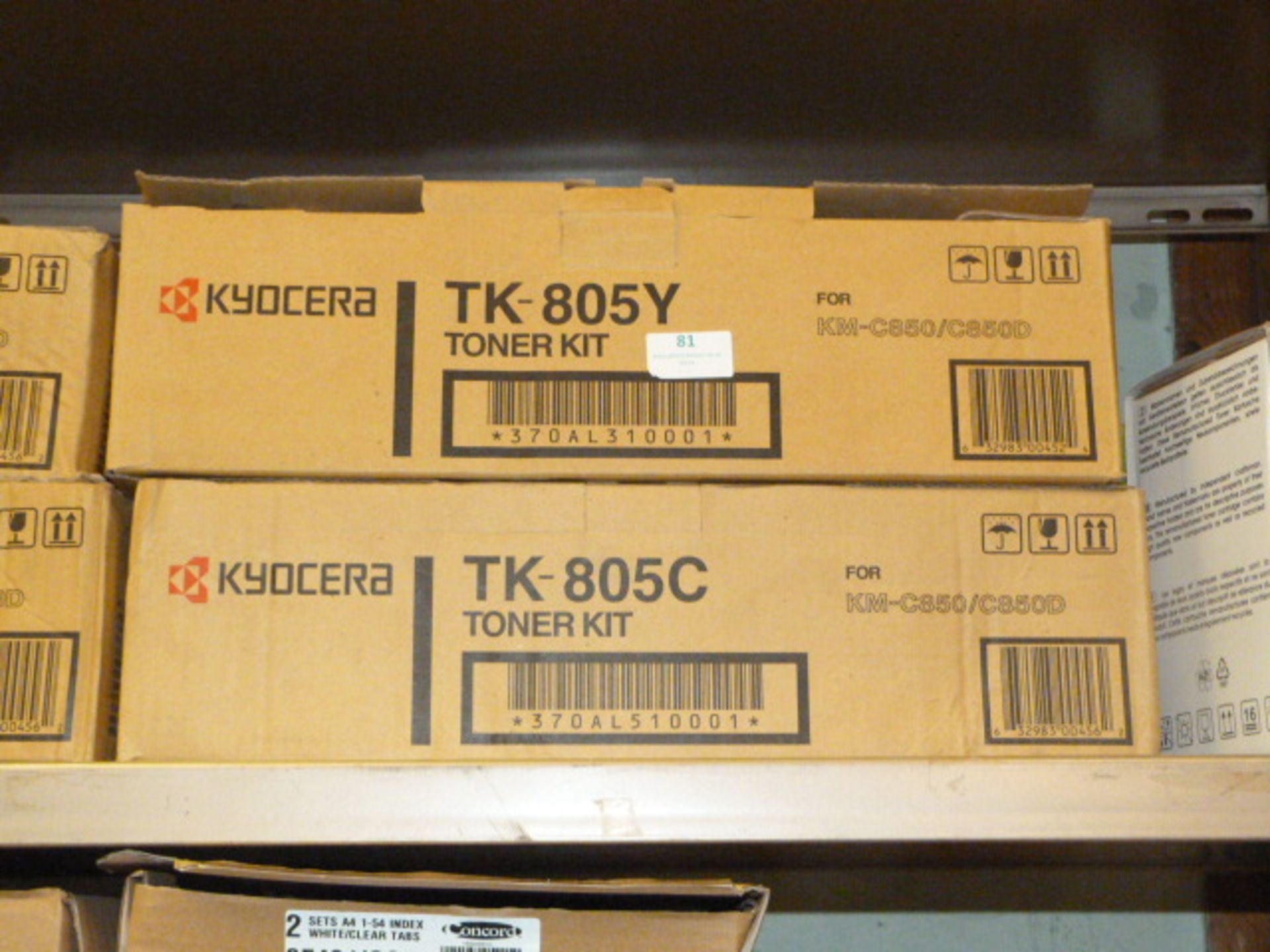 *Two Kyocera TK-805Y Toner Cartridges