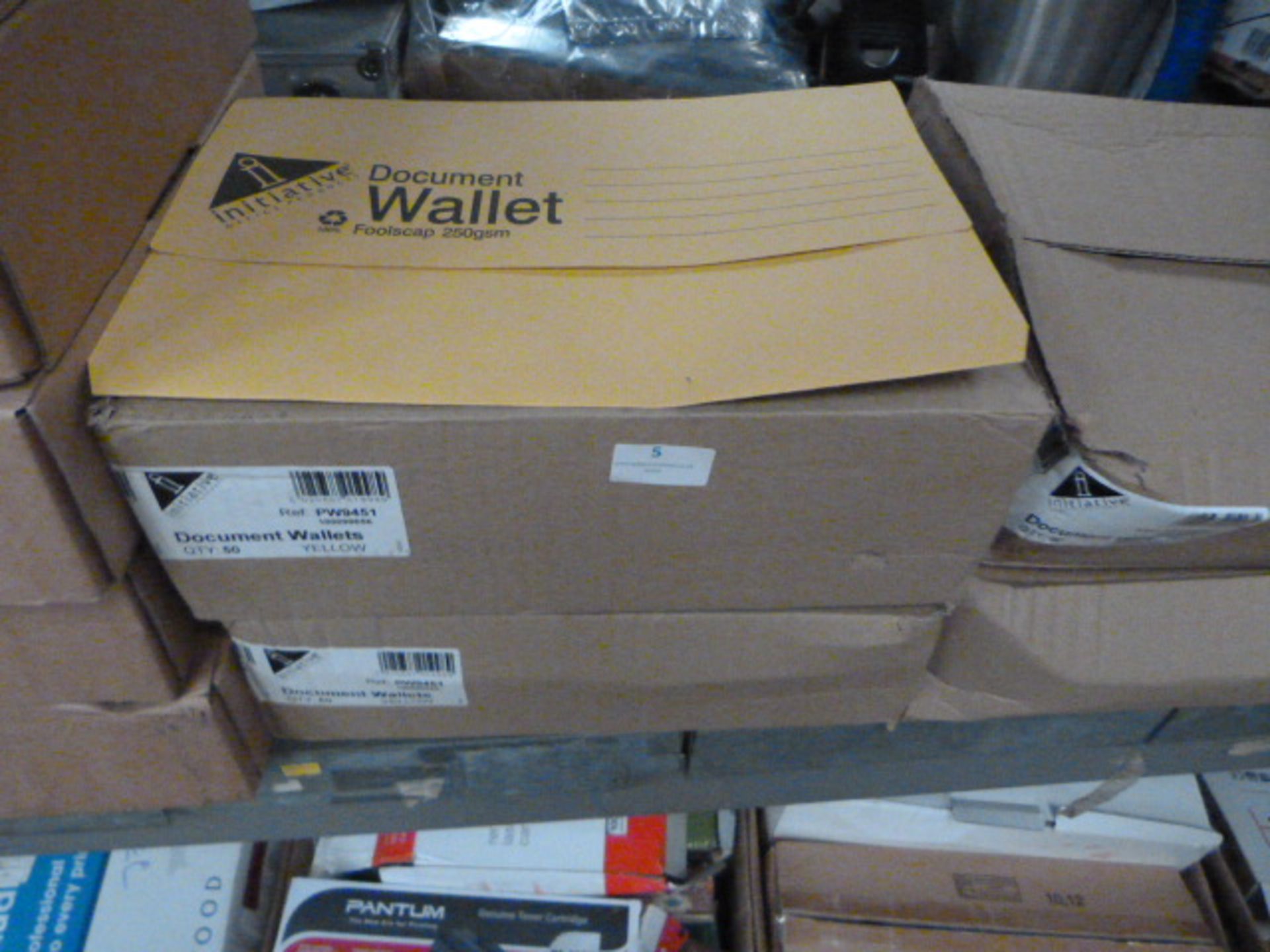 *Two Boxes Containing 50 Document Wallets (Yellow)