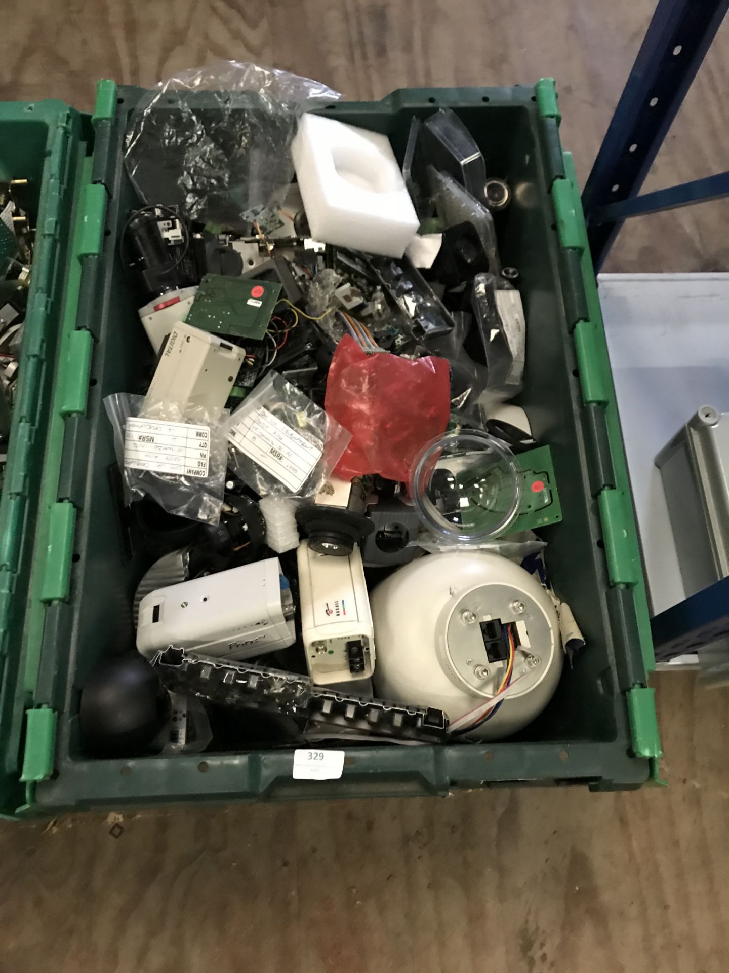 *Box of Assorted CCTV Cameras, Domes, Components,