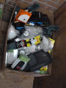 *Box Containing Assorted Items; Dashboard Brushes,