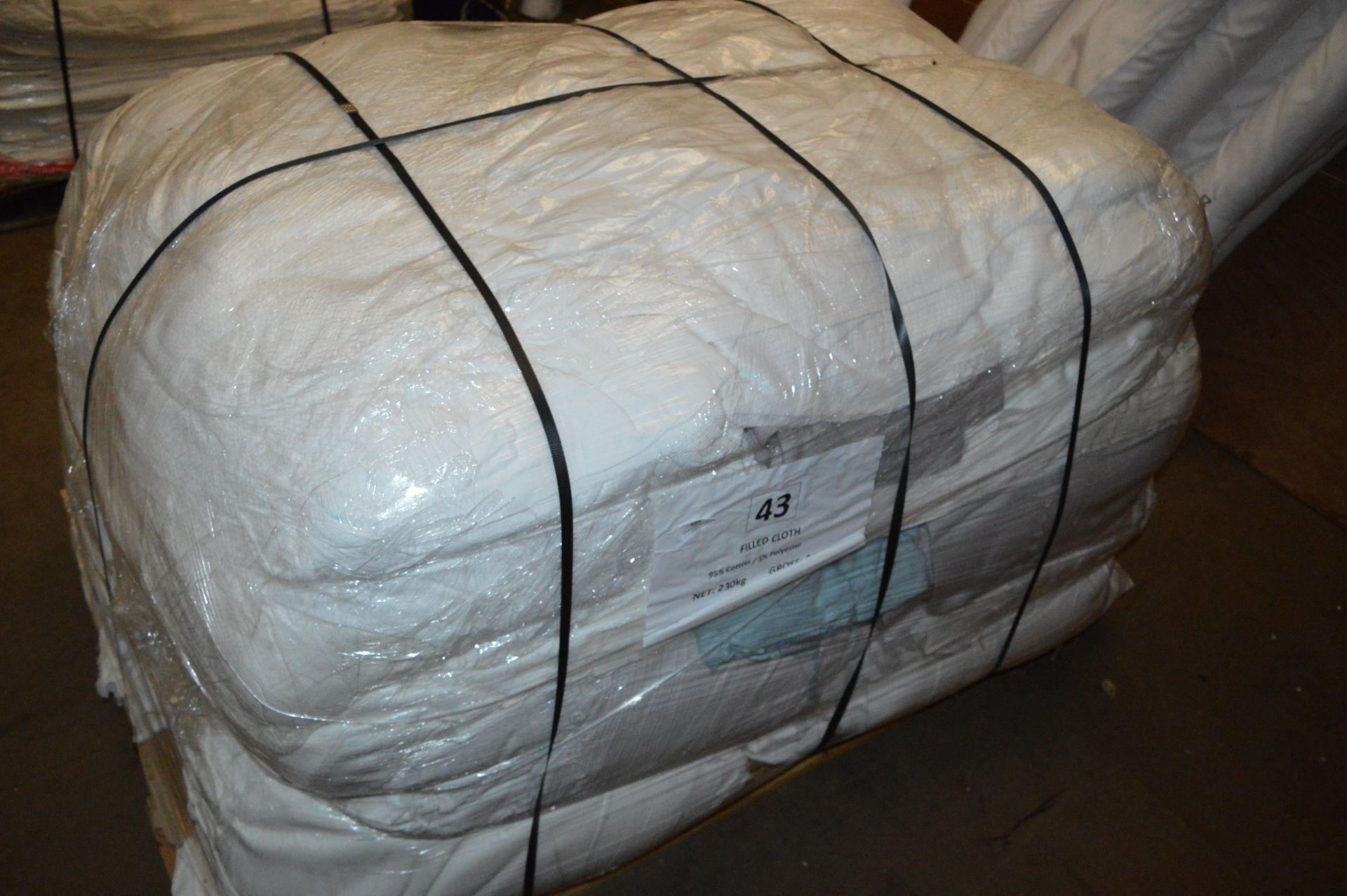 *230kg of 95% Cotton, 5% Polyester Filled Cloth