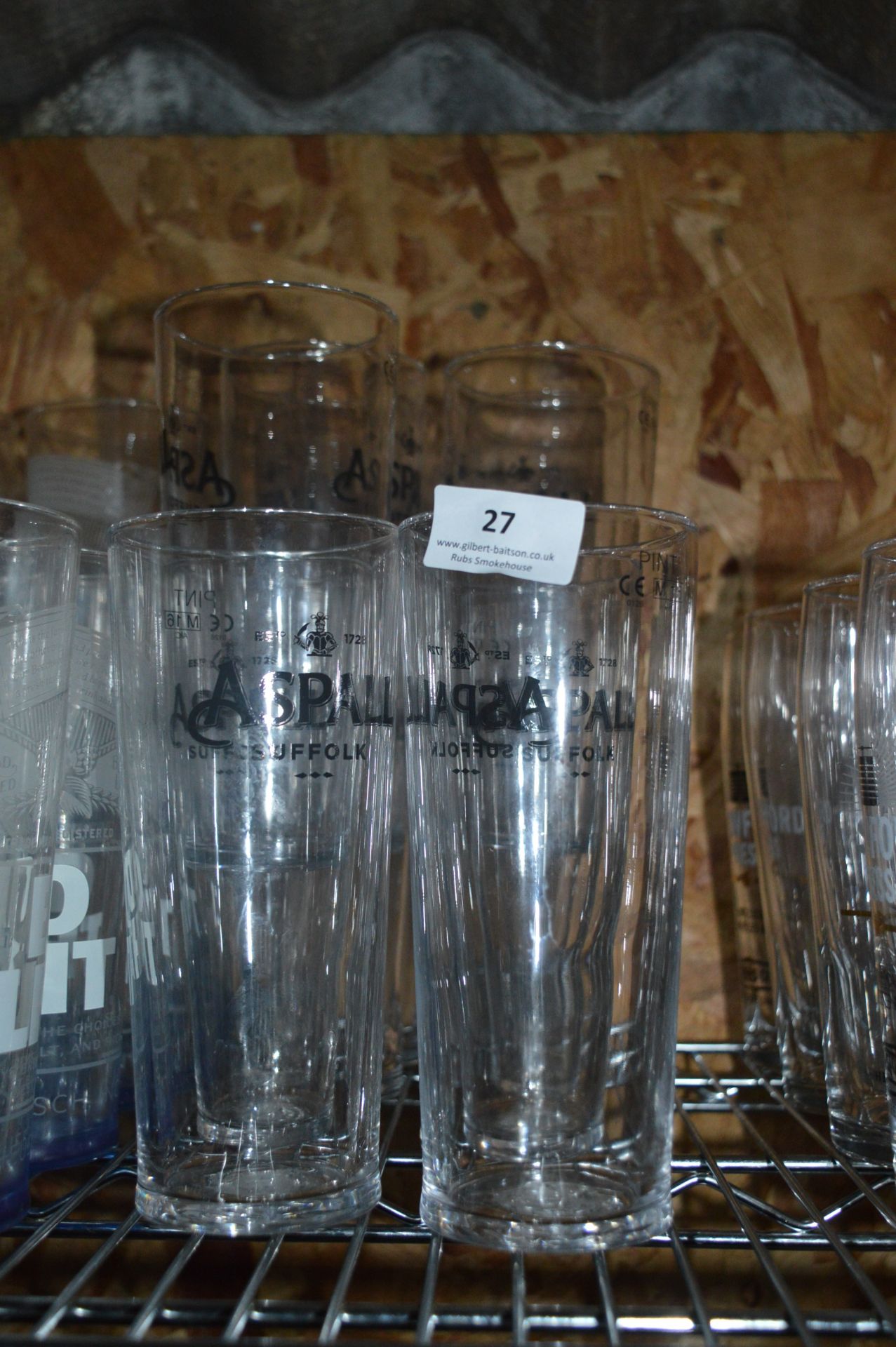 *Thirteen Aspall Cider Branded Pint Glasses