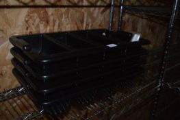 *Four Black Cutlery Trays