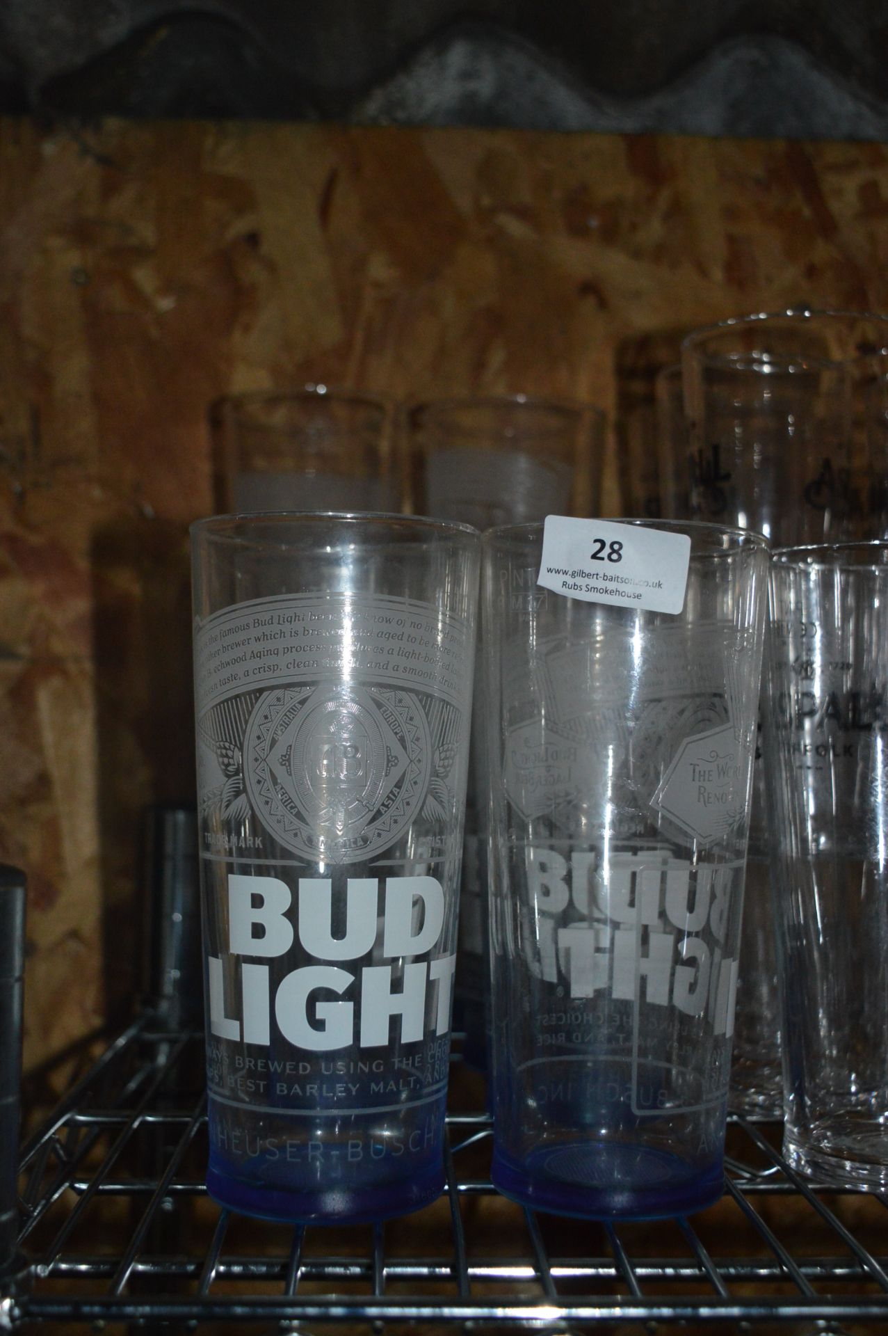 *Ten Bud Light Branded Pint Glasses