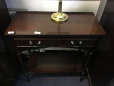 Rosewood Effect Hall Table with Single Drawer