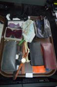 Tray Lot; Vintage Sunglasses Bow Ties, Wristwatche