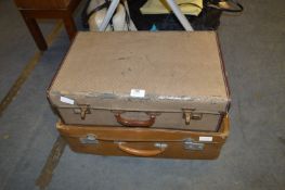 Two Vintage Suitcases Including Contents of Piano