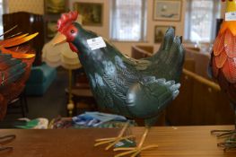 *Painted Metal Garden Ornament - Chicken