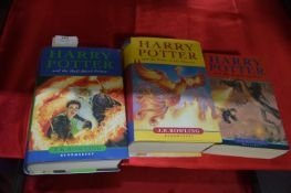 Three Harry Potter Books (Two First Editions)