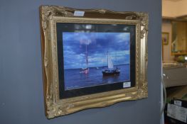 Gilt Framed Photo - Sailing Boats