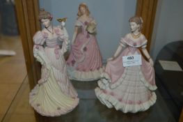 Three Wedgwood Figurines - Silver Jubilee, Coronat