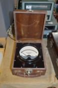 Mahogany Cased Ammeter in mA