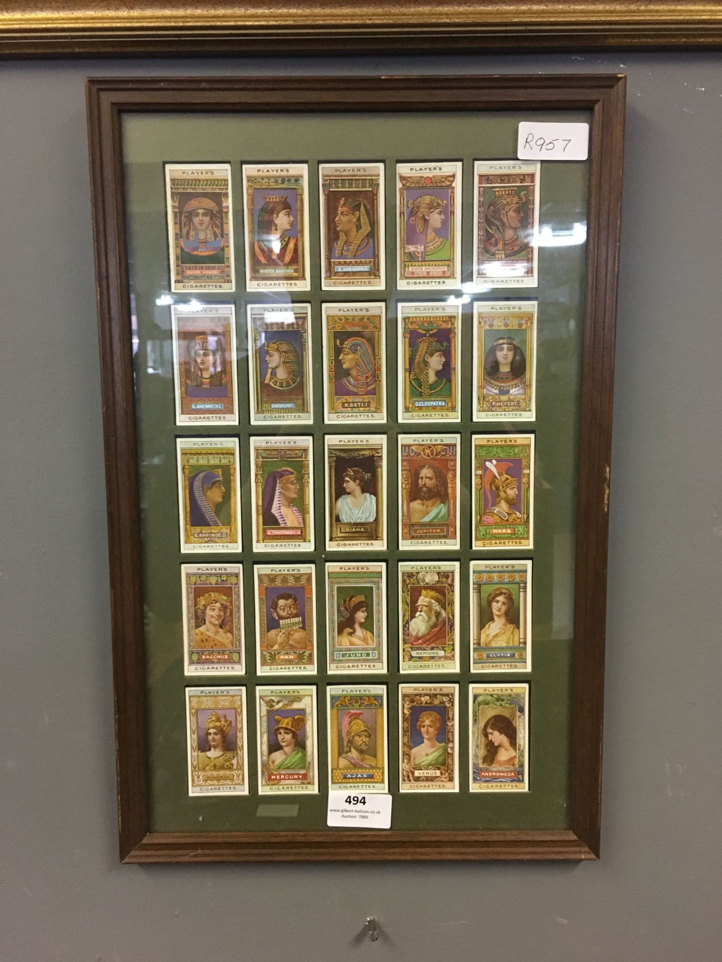 Framed Player's Cigarettes Cards - Greek Gods