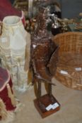 Bronze Effect Wooden Figurine - Roman Solder