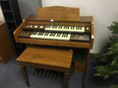 Farfisa Twin Keyboard Electronic Organ with Stool