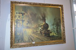 Gilt Framed Print - Steam Train by Barrie A.F. Clark